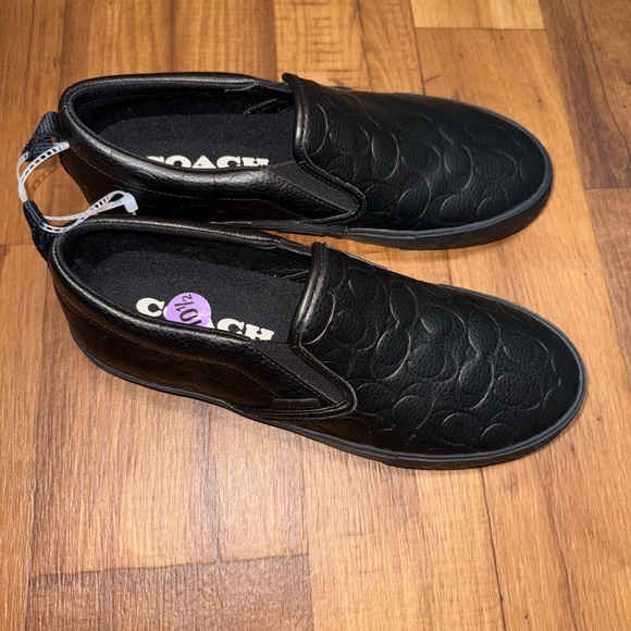 Coach Men's Black Slip-On Shoes - Picture 6 of 6
